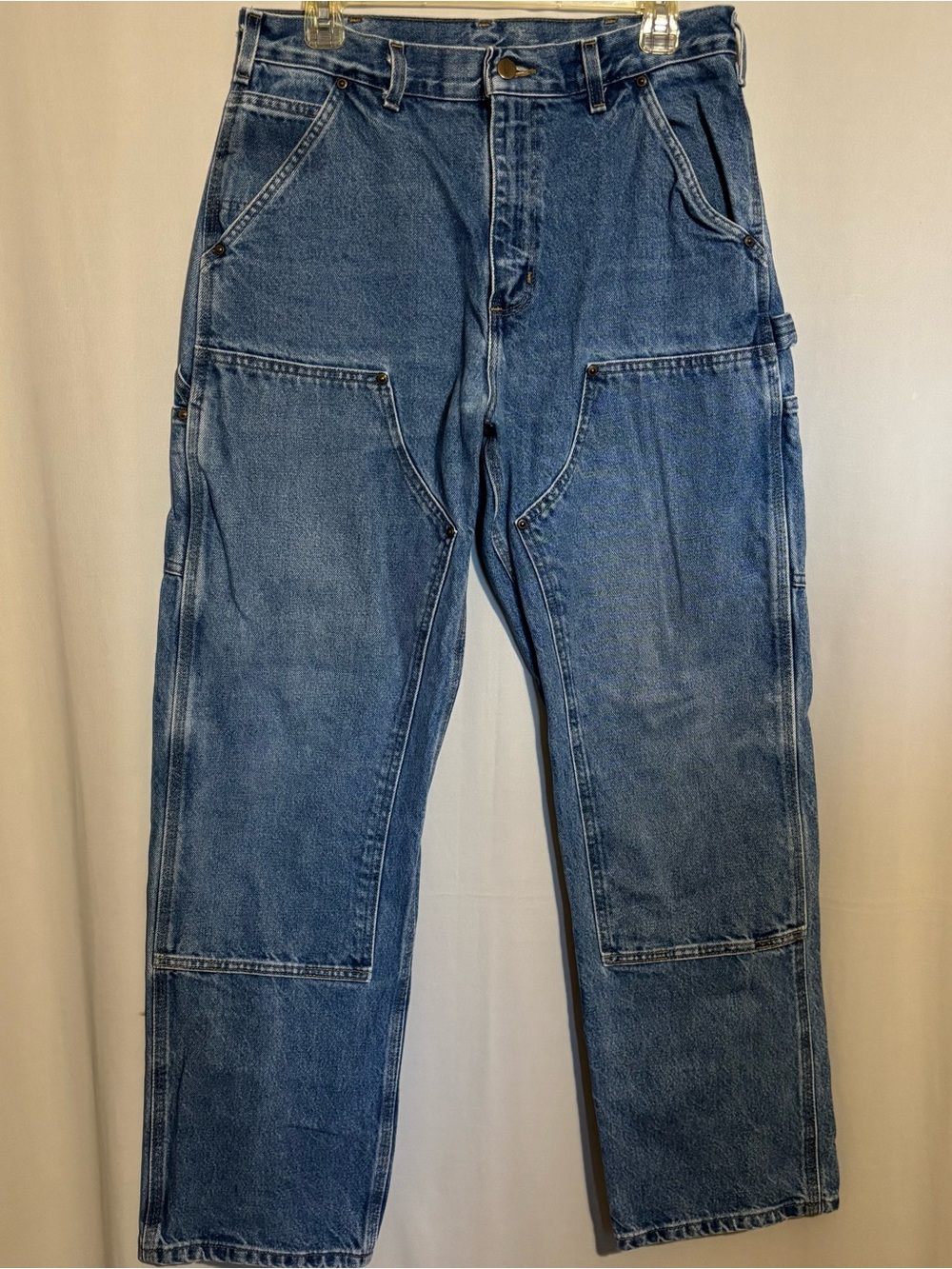 Carhartt Vintage Double Knee Work Jeans 32x32 Dungaree 100% Cotton